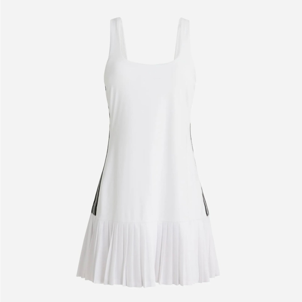 J. Crew White Active Dress with Ruffle Skirt